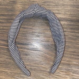 J.Crew turban knot headband in houndstooth